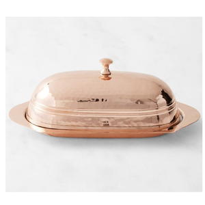 High Standard Quality Silver Shiny Polished Unique Texture Designer Metal Made Table Top Centerpiece Butter Dish From India - Product Image 3