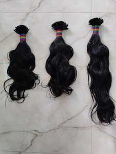 Extensions de cheveux humains indiens Remy 100g, pointe plate et pointe en K, cheveux raides et ondulés - Product Image 2