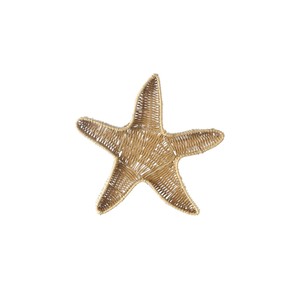 Découvrez cette sculpture d'étoile de mer en rotin naturel artisanal pour enfants, conçue avec des travaux de tressage complexes et d'un style fantaisiste. - Product Image 3