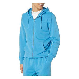 Sweat à capuche zippé vintage en coton, le plus vendu pour l'hiver, avec broderie personnalisée en molleton bouclette, haute qualité, unisexe, streetwear, avec poches en polaire - Product Image 6