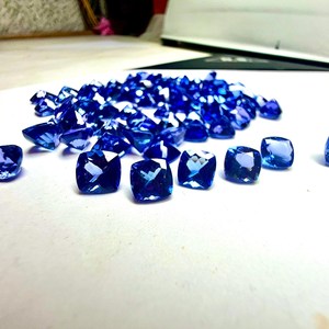 3mm Natural Tanzanite Square <b>Cushion</b> Cut Faceted Calibrated Loose Gemstone Jewelry Making Wholesale Lot - Product Image 3