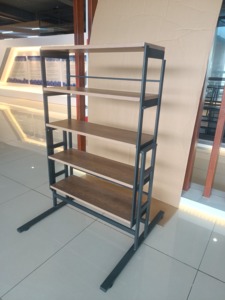 Heavy Duty Metal diner <b>table</b> combine shelf S8304 Foldable 4-Shelf Freestanding Rectangular Shelf with Epoxy Powder Coating - Product Image 4