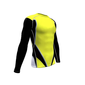 Men's Long Sleeve Breathable Polyester/Nylon Rash Guard Surf Shirt BJJ Compression UPF50+ Quick Dry Eco-Friendly Anti-Bacterial - Product Image 4