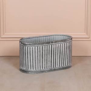 Rustic Metal Planters Set Vintage Galvanized Buckets Outdoor <b>Garden</b> Flower Pots Decorative Patterned Design Style - Product Image 5