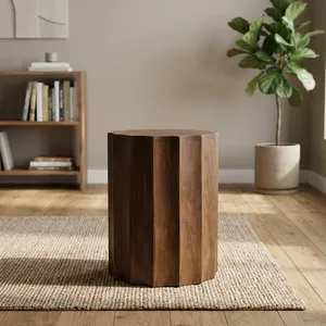 Modern Handmade Wooden Side <b>Table</b> Minimalist Design Living Room Furniture - Product Image 6