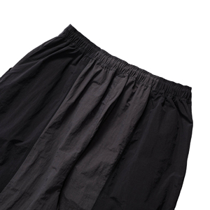 Pantalon Homme Noir à Panneaux, Taille Élastique, Léger en Polyester, Coupe Droite, Tissu Respirant, Idéal pour l'Été Décontracté - Product Image 2