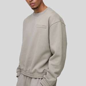 Factory Direct Bulk Blank <b>Sweatshirt</b> Plain 3D Puff Printing Logo Customized Knit Oversized Mens <b>Sweatshirt</b> - Product Image 5
