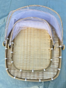 Set of 2 Handmade Vietnam Bamboo Food <b>Tent</b> Trays with Mesh Covers for Outdoor Food Protection and Insect Prevention - Product Image 5