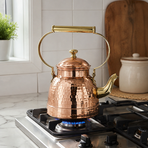 Pure Copper <b>Kettle</b> Hammered Water Boiling Pot Handcrafted Copper Teapot Brass Handle Spout Tea <b>Kettle</b> Kitchen Cookware Home Deco - Product Image 2
