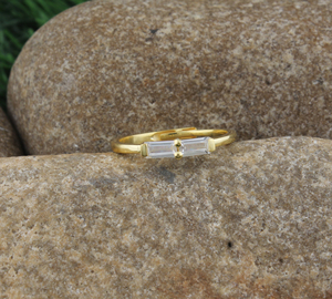 Luxury Sparkling <b>CZ</b> Gold Plated <b>Ring</b> Elegant White Cubic Zirconia Statement Band High-Quality Gold Plated Jewelry for Woman - Product Image 2