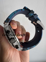Montre de luxe personnalisée pour homme en acier inoxydable avec diamants Moissanite, style Hip Hop, mouvement suisse, verre saphir, entièrement sertie de pierres, tendance