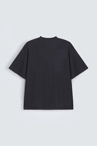 Camiseta Negra de Manga Corta para Hombre, Cuello Redondo, Talla Grande, 100% Algodón Jersey, Informal, Transpirable, Ecológica, con Logotipo Frontal - Product Image 6