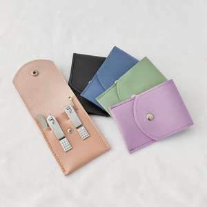 Kit de Cuidado de Uñas de Acero Inoxidable de 4 Piezas Personalizado con Bolsa de PU, Mini Set de Cortauñas Blancos, Artículos Esenciales para el Hogar, Cortador de Uñas ANAAIF - Product Image 4