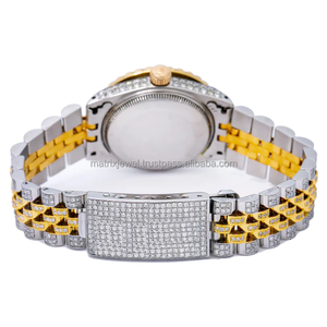 นาฬิกาแฮนด์เมดระบบอัตโนมัติทำจากสแตนเลสสำหรับผู้ชายนาฬิกาฮิปฮอป VVS Moissanite ประดับเพชรผ่านการทดสอบ - Product Image 3