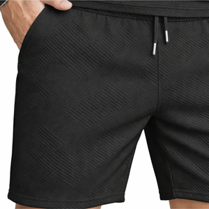Light Weight 100% Cotton Breathable <b>Knitted</b> Solid Men's Summer Street Style Suits Two Piece Golf Polo Shirts and Shorts <b>Set</b> - Product Image 4