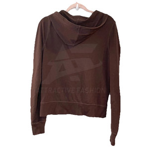 Sudaderas con Pedrería de Manga Larga con Logotipo Personalizado al por Mayor, Sudaderas con Pedrería de Moda en Color Sólido - Product Image 2
