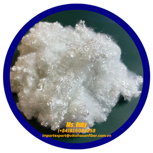 Fibre de polyester en mèches blanches certifiée Oeko-Tex 3D HCS Vikohasan, flocons de PET recyclé certifiés GRS, matériau de rembourrage pour articles creux - Product Image 4