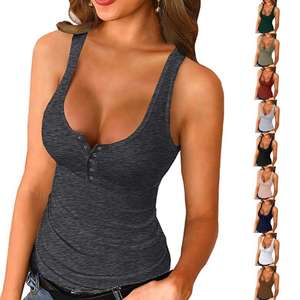 Woman All-match Women <b>Camisole</b> <b>Tops</b> Sleeveless Cotton Tank <b>Top</b> Breathable Knitted <b>Ladies</b> Yoga Gym Ribbed Women Tank <b>Tops</b> - Product Image 6