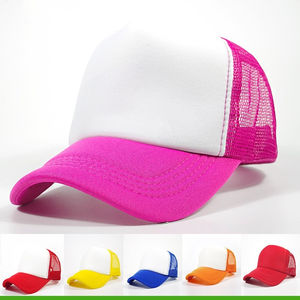 Gorra trucker de 5 paneles con parche tejido personalizado, parte trasera de malla, estilo hip hop, para deportes al aire libre y uso casual. - Product Image 2