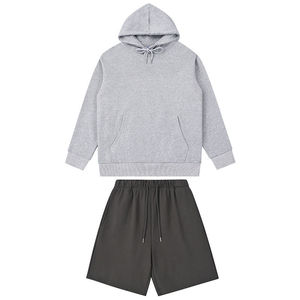 Custom Hoodie Shorts <b>Set</b> Heavyweight Cotton Fleece Unisex Casual Summer Outfit OEM Private Label Streetwear Ready <b>Set</b> - Product Image 4