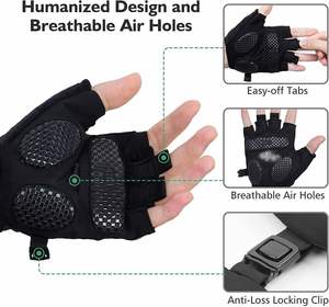 Service personnalisé OEM, prix raisonnable, style tendance, gants de cyclisme d'hiver à demi-doigts, haute qualité - Product Image 3