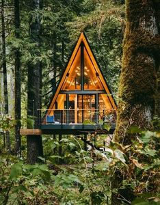 Casetta Triangolare Moderna a Forma di A, Lussuosa Cabina Prefabbricata per Glamping, <span class=keywords><strong>Casa</strong></span> Modulare per Airbnb e Resort - Product Image 3