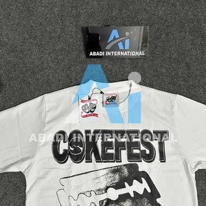 เสื้อยืด Asali สีขาวคุณภาพสูงสำหรับผู้ชาย ดีไซน์ลายสกรีนแบบใหม่ ราคาขายส่ง สวมใส่สบาย - Product Image 3