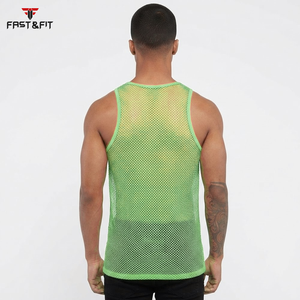 Nueva Camiseta sin Mangas de Malla Estilo Urbano para Hombre, Personalizada, 100% Poliéster, de Secado Rápido y Transpirable para el Verano - Product Image 5