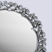 Miroir mural artisanal en fer, style bohème moderne, feuille de Ginkgo, décoration vintage pour la maison, à suspendre, pour l'inauguration de la maison, marque KSN Inde KSN-130725-06