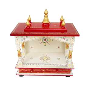 ผลิตภัณฑ์ตกแต่งบ้านทำจากไม้วัดสีแดงทำด้วยมือ - Product Image 3