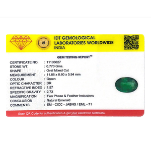 Loose Lab-Created Emerald 3.85 Carat for Fine Jewelry - Product Image 4