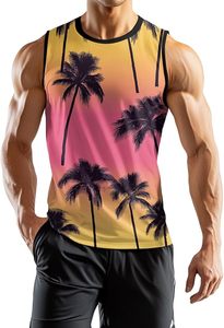 <b>Men</b>’s Premium Bodybuilding <b>Stringer</b> Tank Top Deep Side Cut Stretch Fabric Breathable Gym Workout Fitness Training Sports <b>Vest</b> - Product Image 3