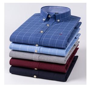 Camisa de Hombre a Cuadros, Corte Slim Fit, Manga Larga, con Botones, Estilo Casual para Oficina, Formal, Cómoda, Diseño de Camisa de Algodón - Product Image 3