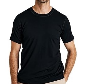 Camiseta de Algodón para Hombre, Corte Regular, Manga Corta, Cuello Redondo, Color Sólido, Transpirable, Informal, Tejido de Punto, Diseño Liso Teñido, Camisetas de Lana - Product Image 4