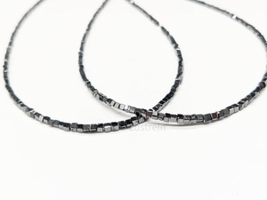 Cubo de Diamante Negro Natural de Lujo, 1.5-2.5mm, Grado AAA+, Facetado, en Hebras Sueltas de 14 Pulgadas para la Fabricación de Joyas - Product Image 3