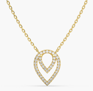 Pendentif moderne en or 14 carats avec diamant créé en laboratoire pour un usage quotidien - Product Image 2