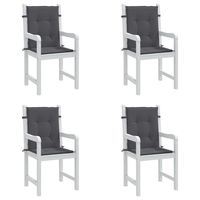 Coussins de chaise d'extérieur 39.4 "x 19.7" x 1.2 "Anthracite 4 Pcs Garden Oxford Fabric Pillow Set