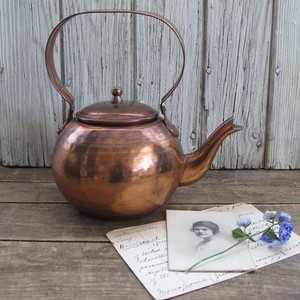 Handmade Matte Copper <b>Tea</b> <b>Kettle</b> with Strong Handle Vintage Style Water Boiler Pot for Kitchen Home Décor and Premium Gift Use - Product Image 5