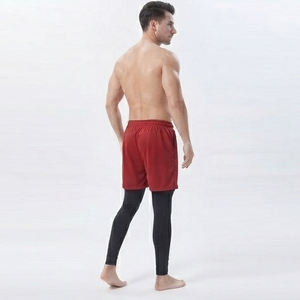 Men Drawstring Waist Mesh Shorts Inner Compression Double Layer Yoga Pants Eco-Friendly Gym Wear <b>Leggings</b> 2 in 1 - Product Image 2