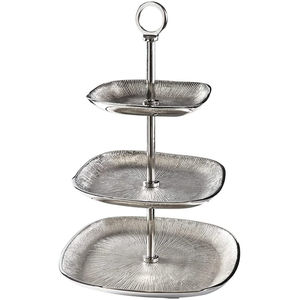 Élégant support à gâteau rond à 2 niveaux en métal doré, plateau de service de luxe en aluminium poli avec poignée, présentoir à cupcakes pour mariage - Product Image 2