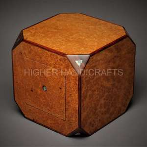 Urne en bois unique fabriquée à la main Mémorial artistique de style américain pour urne de crémation de cendres humaines adultes jusqu'à 230 lb - Product Image 3