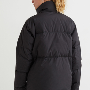 Chaqueta Acolchada Impermeable para Mujer, Diseño Moderno 2022, Estilo Blazer, con Capucha Desmontable, Manga Corta, Color Sólido, Poliéster/Nailon - Product Image 3