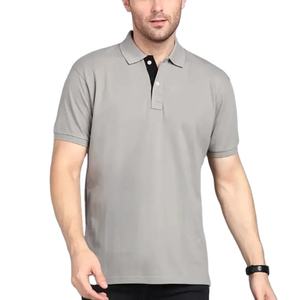 Camiseta de Golf Personalizada con Logotipo, Tejida, 100% Algodón, de Secado Rápido, Transpirable, Manga Corta, para Hombre, MOQ Bajo - Product Image 3