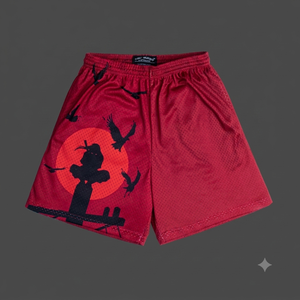 Shorts de survêtement décontractés pour hommes, en coton épais, délavé à l'acide, avec imprimé graphique et cordon de serrage, style streetwear, vente en gros sur mesure - Product Image 3