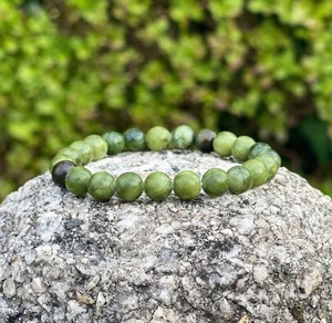 Natural Serpentine <b>Bracelet</b> Green Serpentine <b>Beaded</b> <b>Bracelet</b> For Healing Reiki Energy Jewelry Wholesale 8mm - Product Image 3
