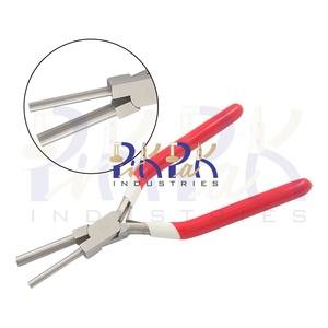Pince à sertir en acier inoxydable à mâchoires moyennes de 160 mm avec double poignée en PVC pour la fabrication de boucles, le dénudage de fils, le sertissage de joints de superposition et de circlips, et la pêche - Product Image 1