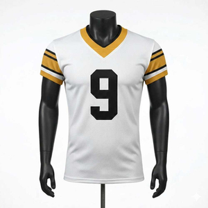 Camiseta de fútbol con estampado sublimado, transpirable, de malla, para adultos, manga corta, cuello en V, ropa deportiva de fútbol, estampado sublimado. - Product Image 4