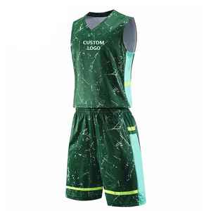 Team Fitness Adult Basketball Uniform Custom Colors Breathable Polyester Fabric Jersey Latest Design Sets - Product Image 4