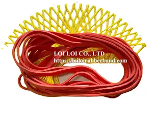 Vietnam kauçuk ürünleri yüksek kaliteli kırmızı renk lastik bant yuvarlak şekil üreticisi toptan OEM elastik doğal lastik bant