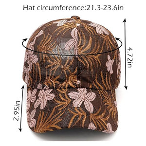 Casquette de baseball en dentelle florale pour femmes, couvre-chef léger et respirant, à la mode, pour l'été, les voyages et les activités de plein air - Product Image 5